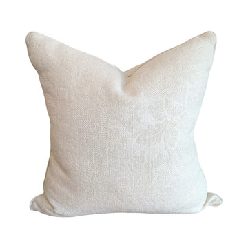 Cream on Cream Floral Pillow - Foundation Goods
