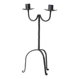 Double Taper Wrought Iron Candle Holder