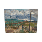 "Green Fields" Antique Painting - Foundation Goods