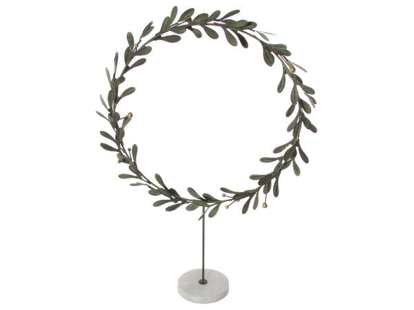 Iron Mistletoe Wreath on Stand - Foundation Goods