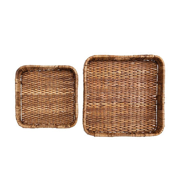 Joanie Hand - Woven Rattan Trays - Foundation Goods