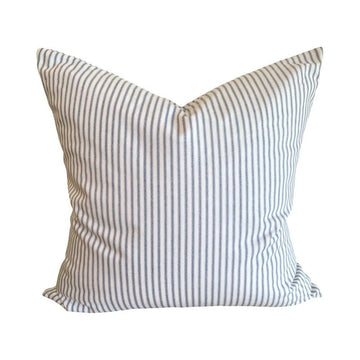 Navy Ticking Stripe Pillow - Foundation Goods
