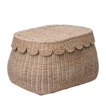 Scalloped Rattan Basket - Foundation Goods