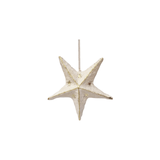 White Paper Mache Star Ornaments - Foundation Goods