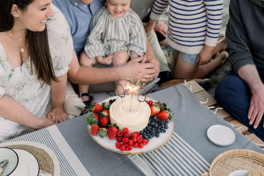 Wood Enamel Cake Stand - Foundation Goods